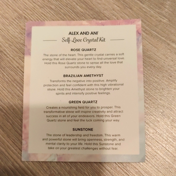 Alex and Ani self love crystal kit containing 4 stones - Picture 2 of 3